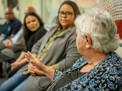 UniSA Elders in Residence, staff and students yarning