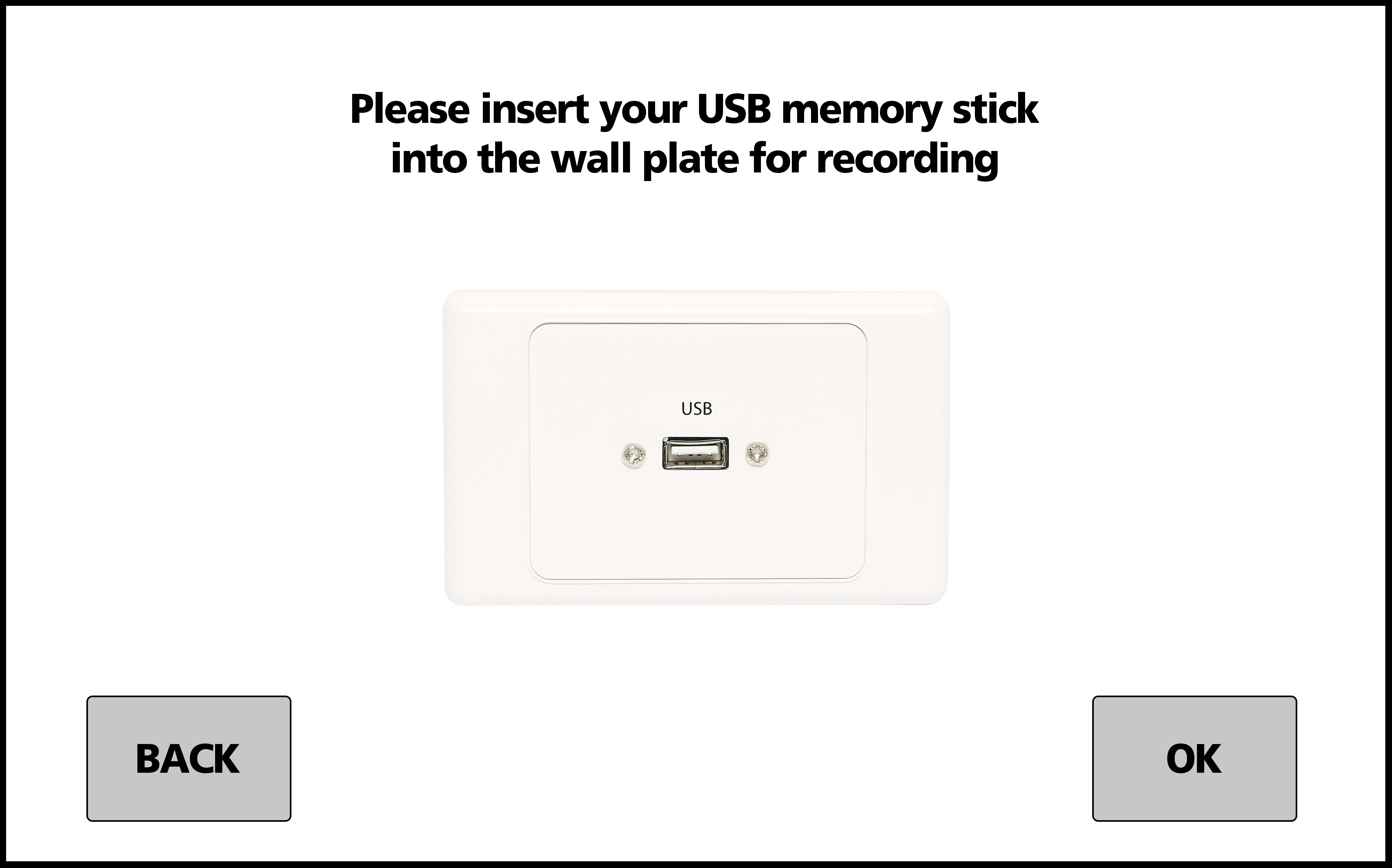 AV Touch Panel from Green Screen Room - USB memory stick screen