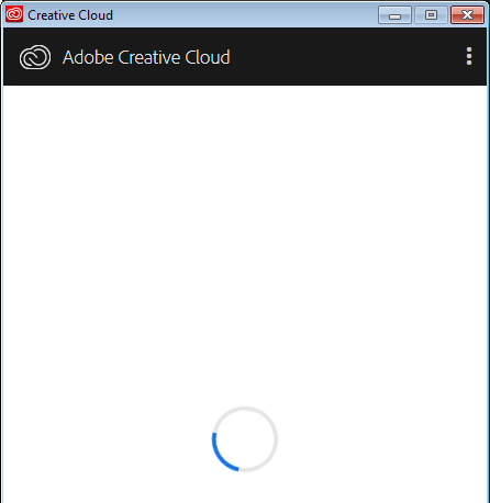 Screenshot of Adobe CC loading screen