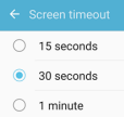 Android Screen timeout