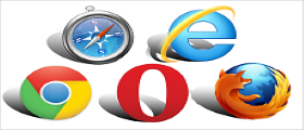 Screen shot of web browser icons