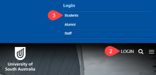 Click Login then Students