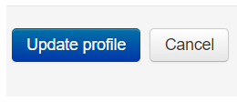 Update profile button in learnonline